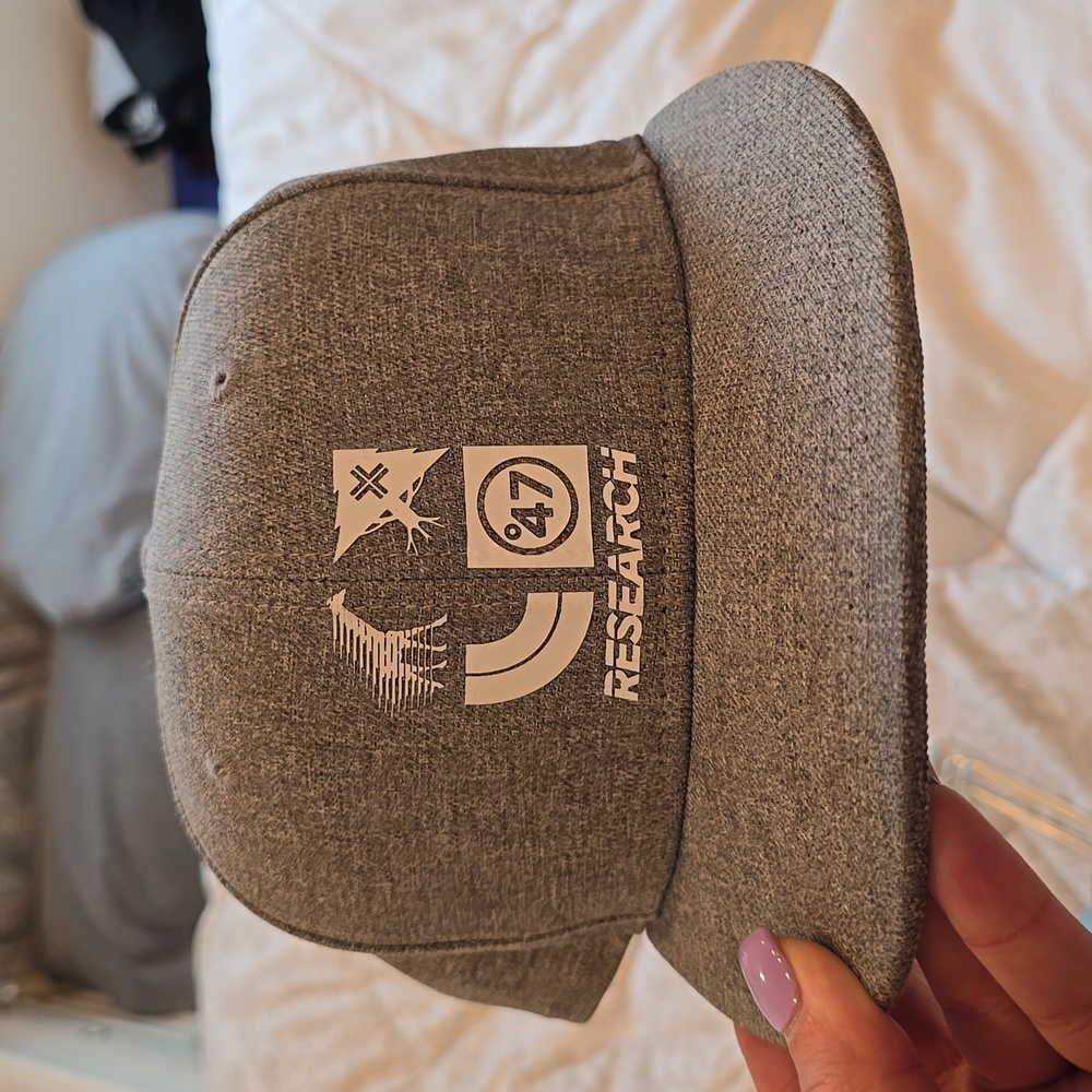 Research Grey New Era Flat Brim Snapback Hat